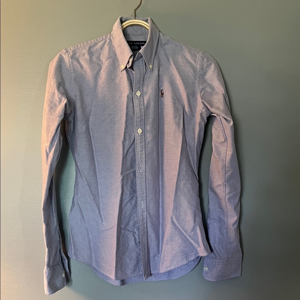 Ralph Lauren Purple Button-Down Oxford Shirt - Boys